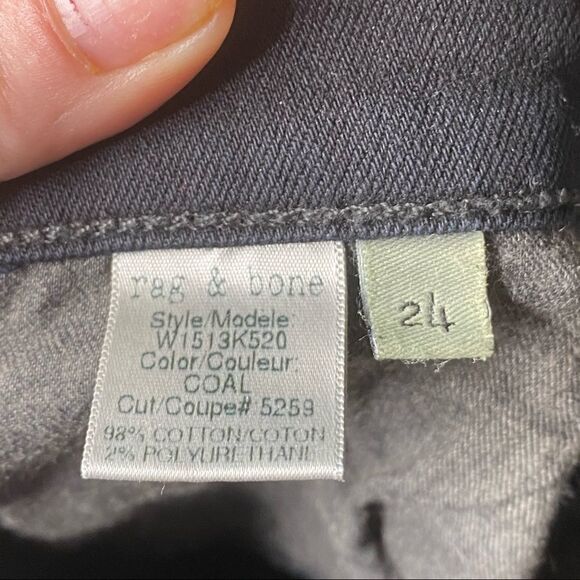 Rag & bone | Black High Rise Skinny Jeans - Picture 4 of 6